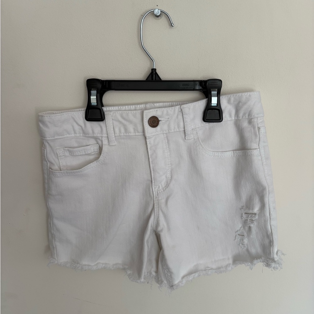 Girl’s White Denim Shorts